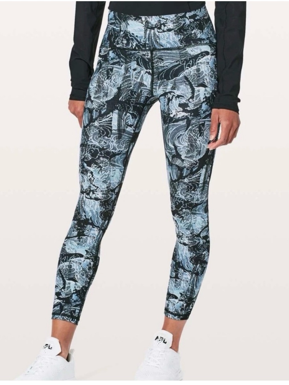 lululemon athletica Blue Black Print High-Rise Leggings